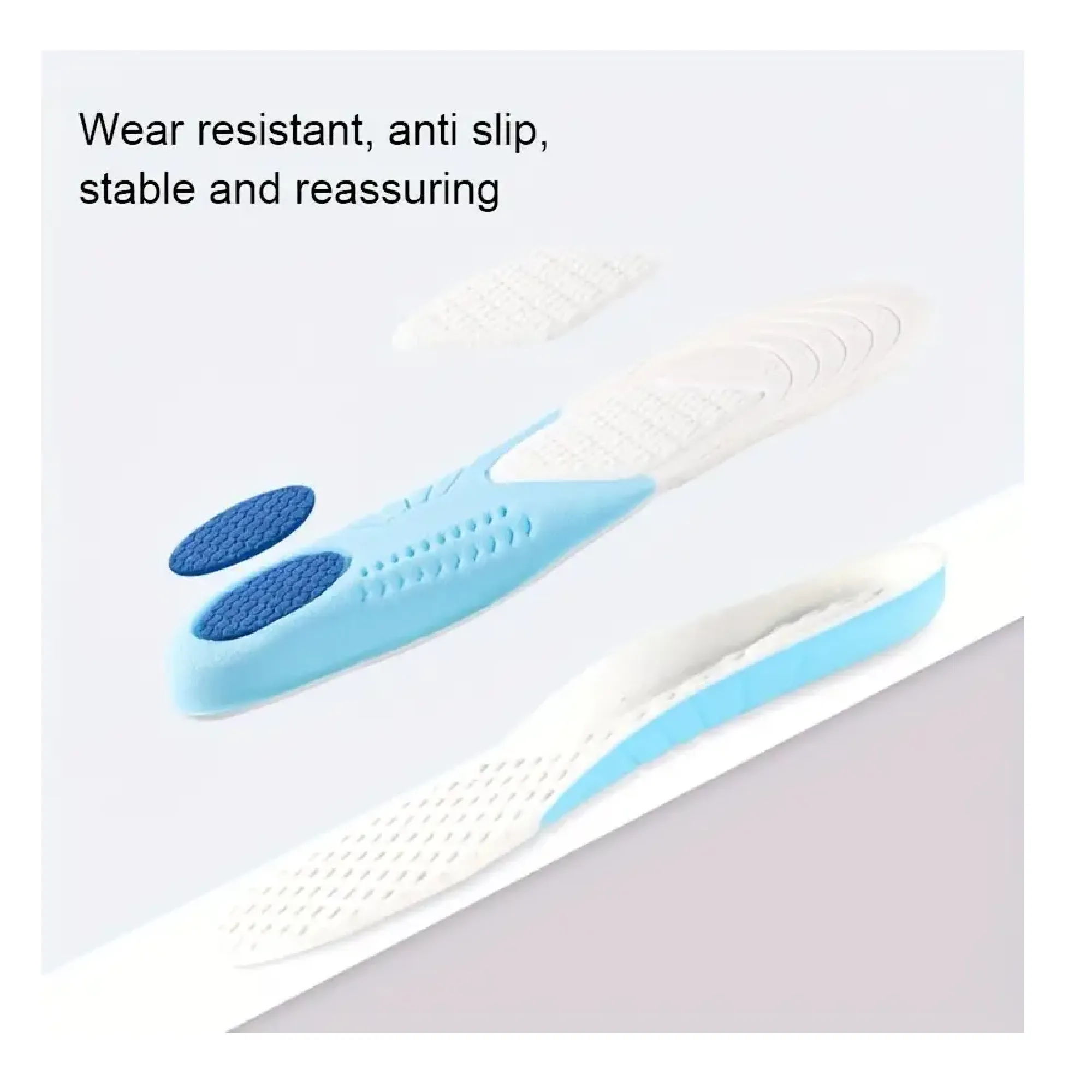 1pair Comfortable Breathable Sweat-Absorbing Anti-Odor Cuttable Sports Insoles For Kids & Children