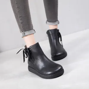 Autumn Winter Retro Casual Leather Short Boots | Gift Shoes