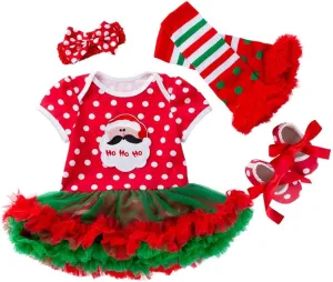 Baby Girls First Christmas Costumes Elf Lil Outfit Newborn Xmas Onesie