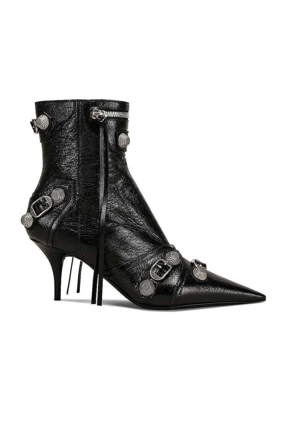 Balenciaga Cagoleie Boots in Black & Aged Nickel