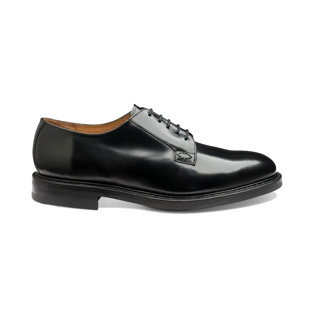 Black Polished Waverly Derby Shoes