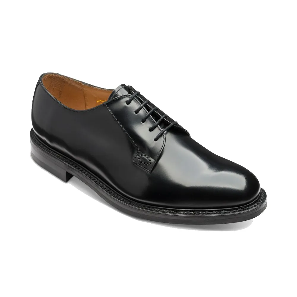 Black Polished Waverly Derby Shoes