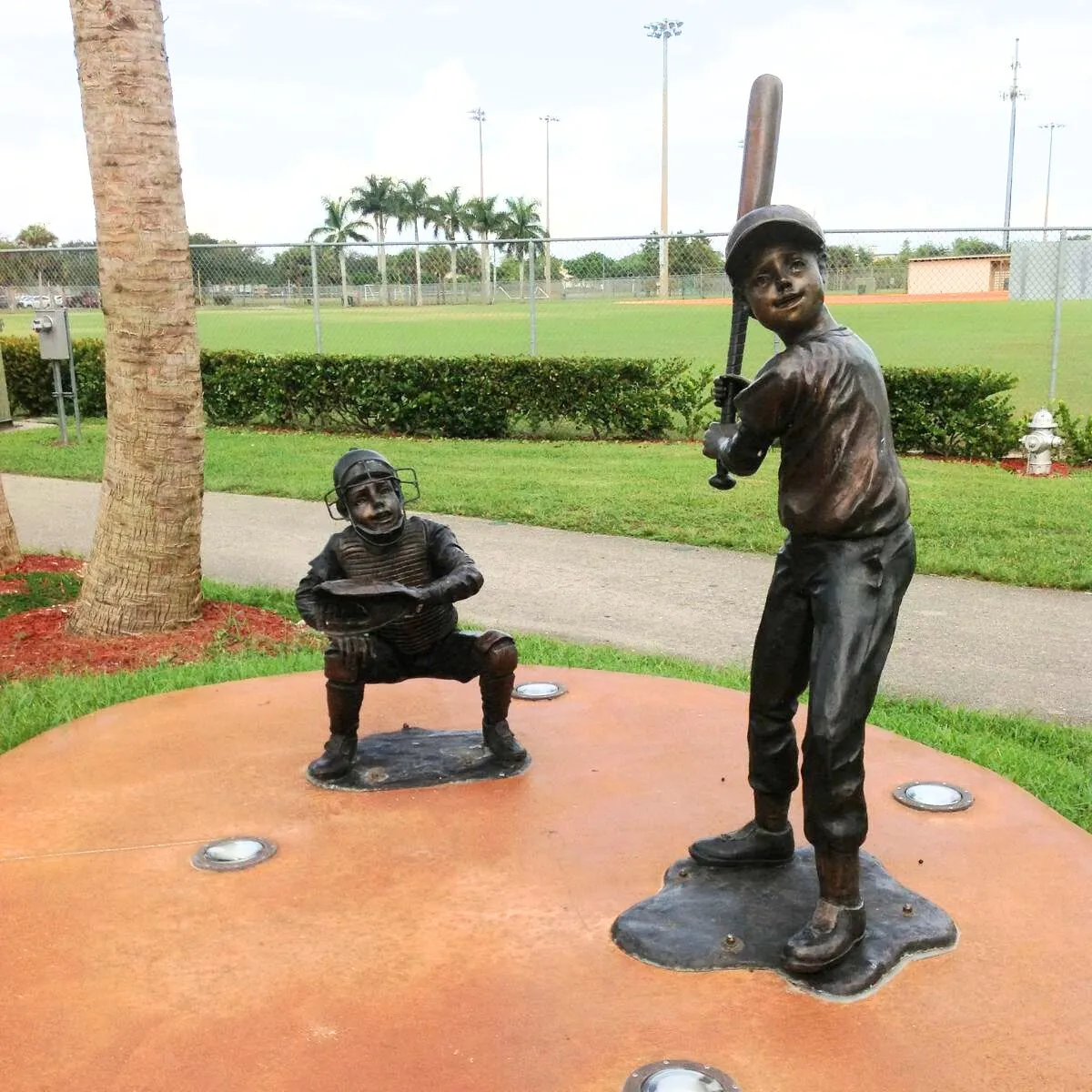 Catcher Dreams Baseball Statue