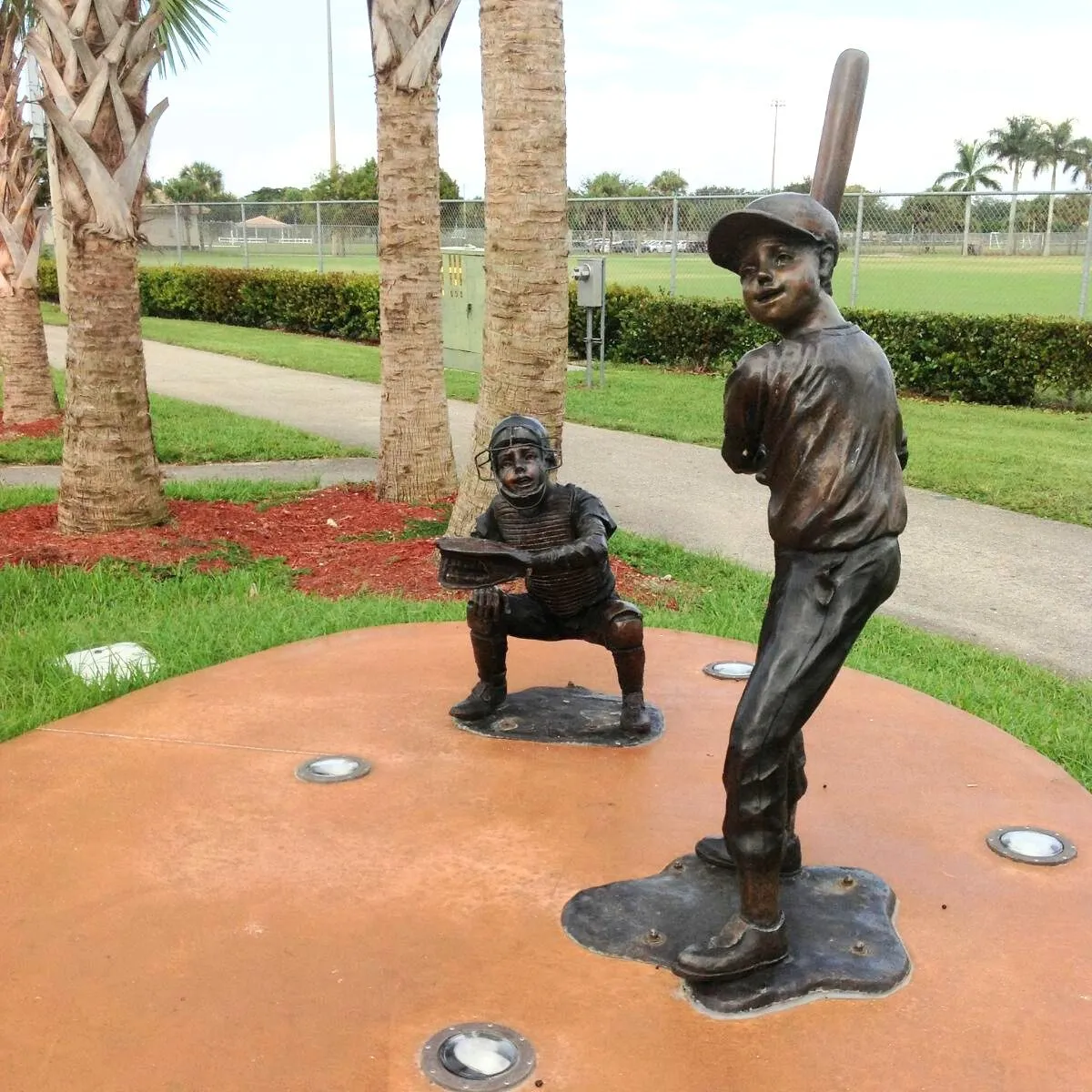 Catcher Dreams Baseball Statue