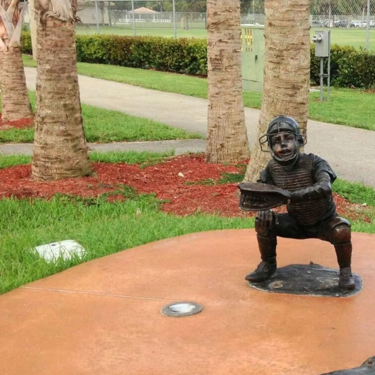 Catcher Dreams Baseball Statue