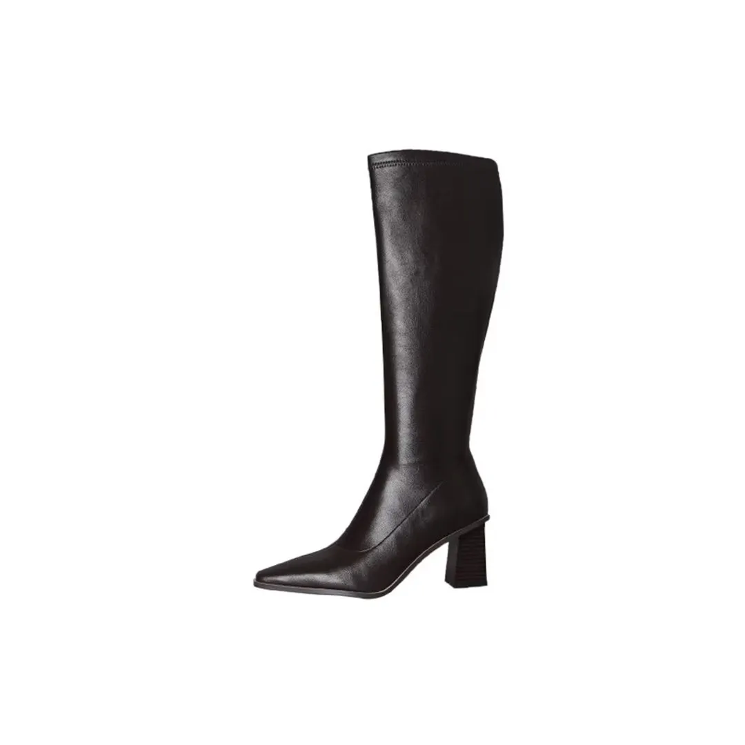 ChicVogue Elite Leather Square-Toe Winter Boots