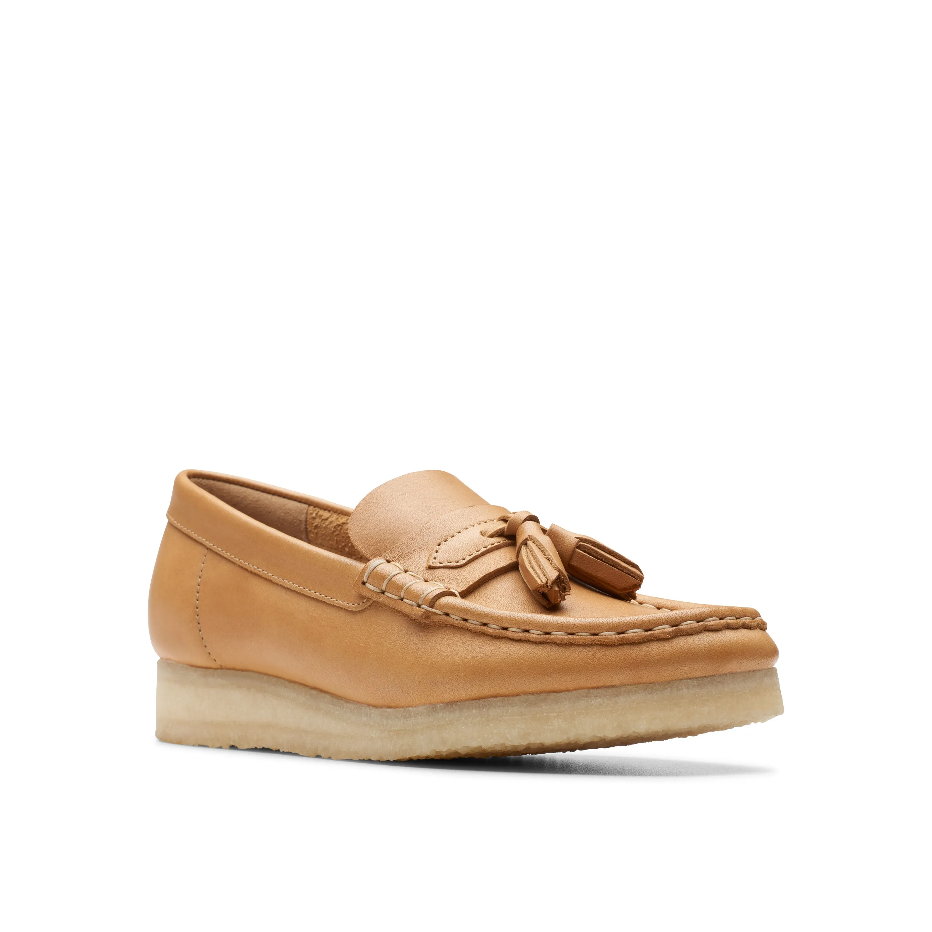 Clarks Women's Wallabee Loafer in Mid Tan Leather