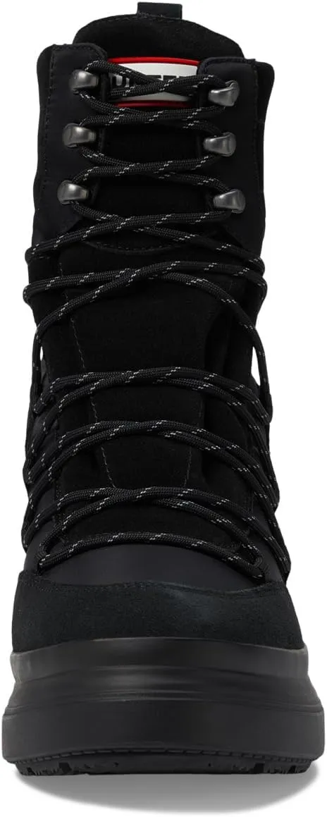 Discoverer Mid Lace-Up Leather Heel Boot Hunter, black