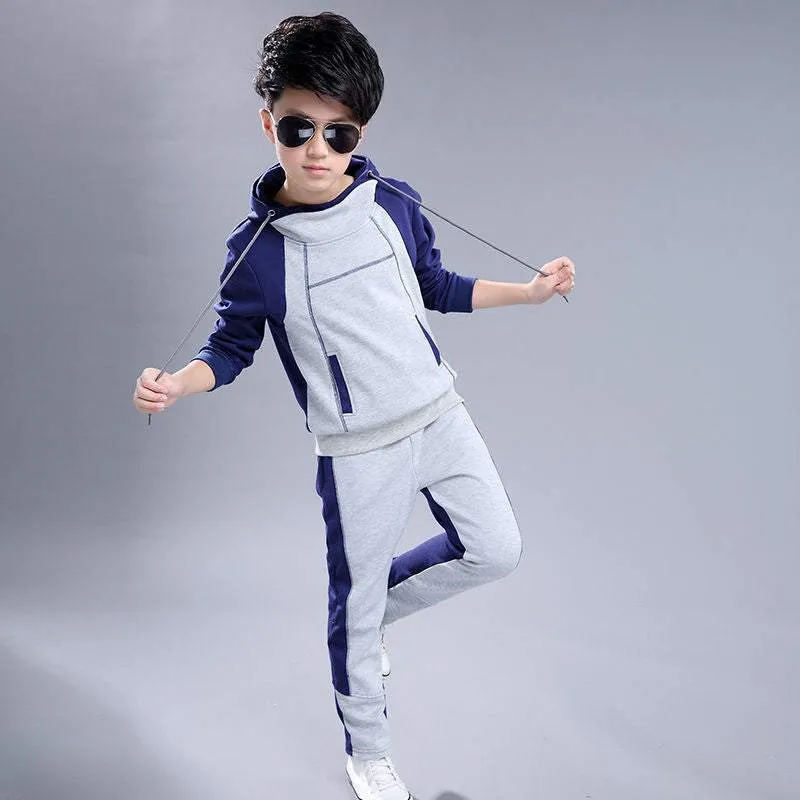 Fashion Boys' Sports Sweater Children's Western Style Two Piece Set