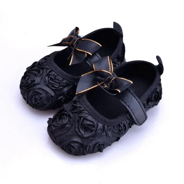 Flower Moccasins Newborn Girls Boots 0-18 Months