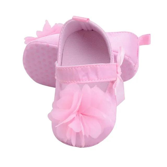 Flower Moccasins Newborn Girls Boots 0-18 Months