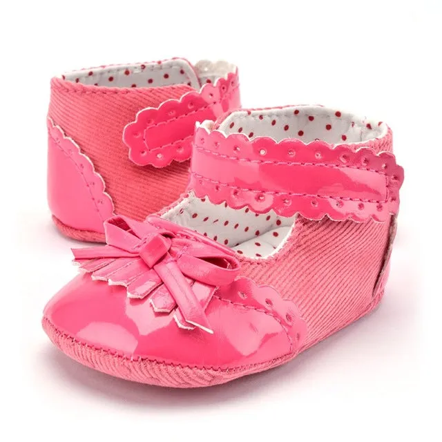 Flower Moccasins Newborn Girls Boots 0-18 Months