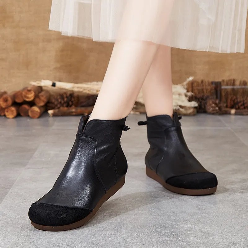 Handmade Retro Leather Women's Winter Boots