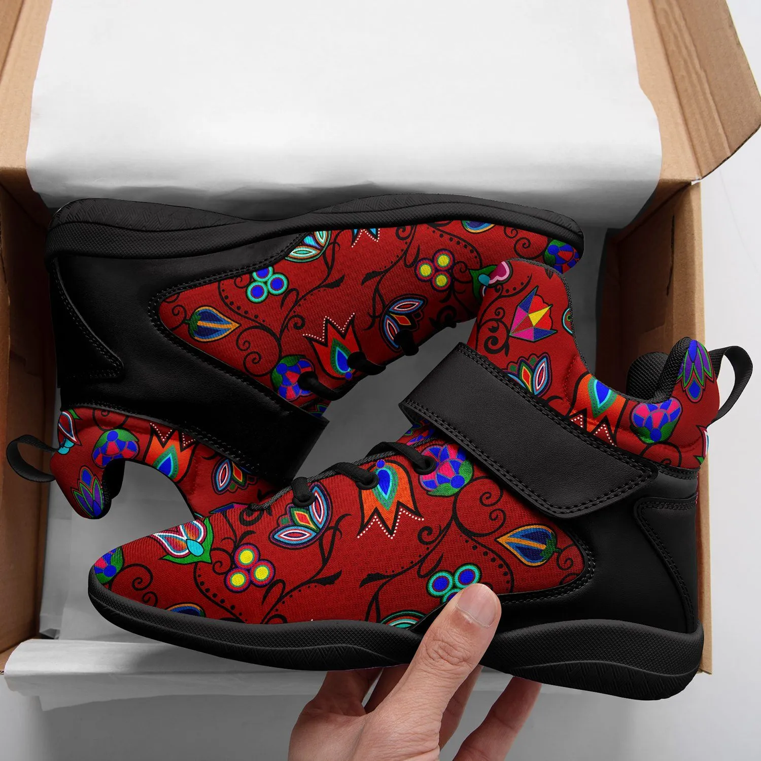 Indigenous Paisley Dahlia Ipottaa Basketball / Sport High Top Shoes