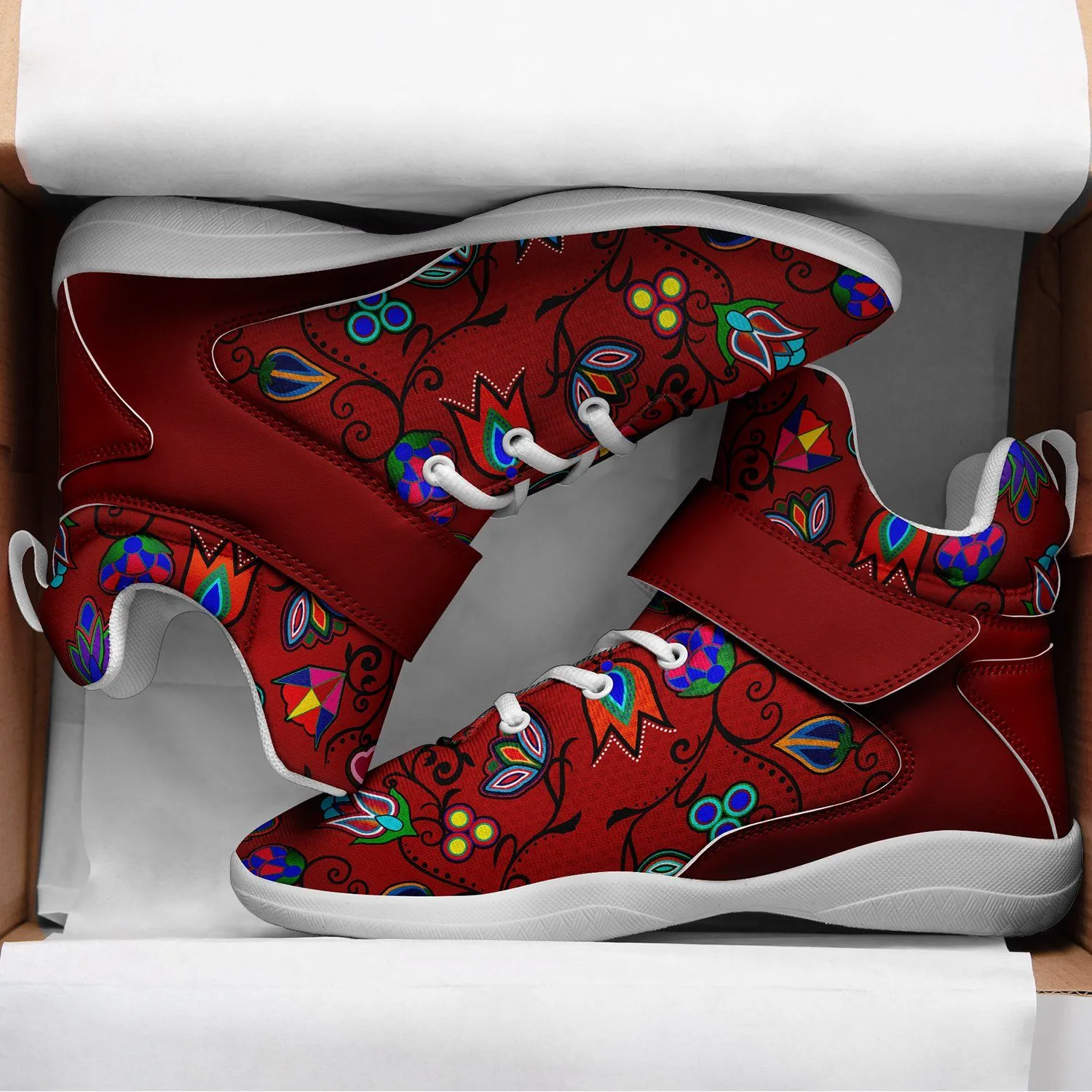 Indigenous Paisley Dahlia Ipottaa Basketball / Sport High Top Shoes