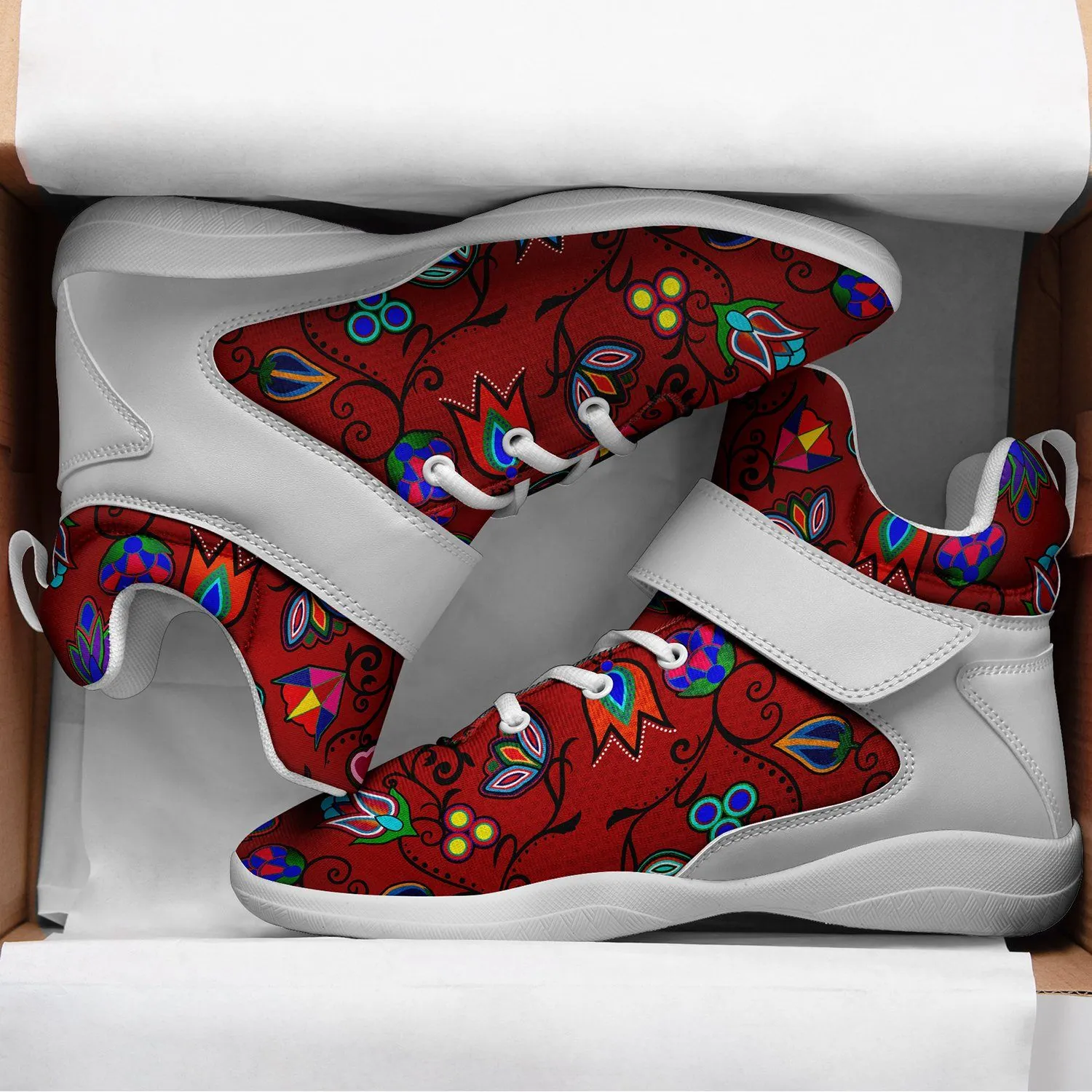 Indigenous Paisley Dahlia Ipottaa Basketball / Sport High Top Shoes