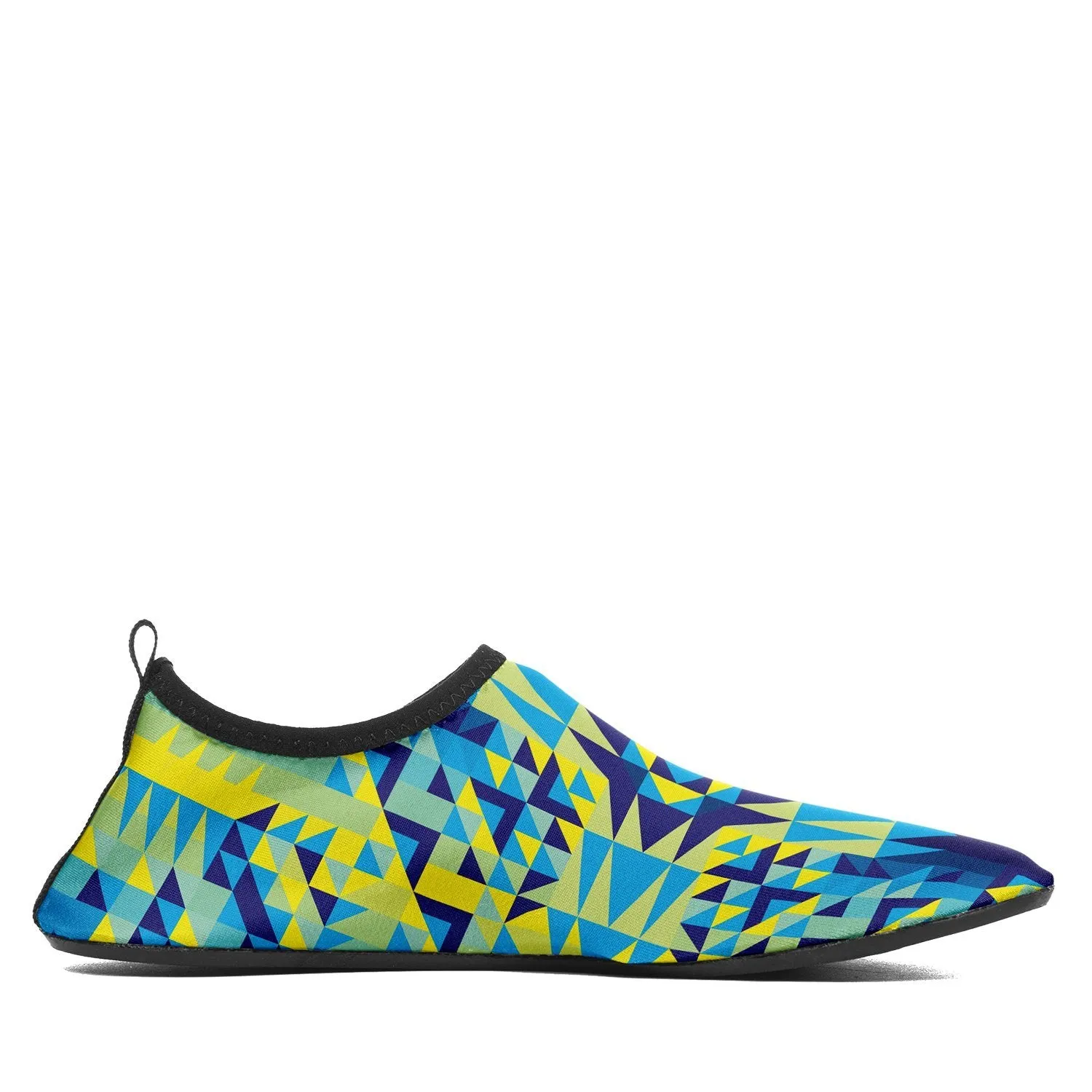 Kaleidoscope Jaune Bleu Kid's Sockamoccs Slip On Shoes