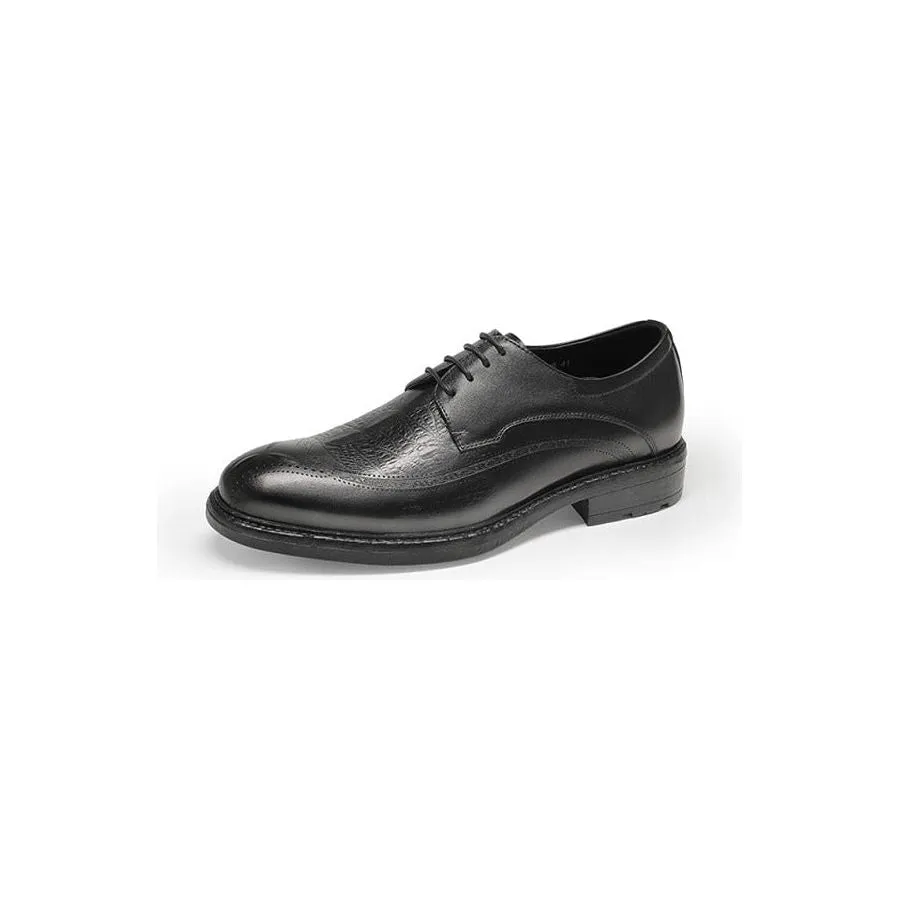 LuxeLeather Exotic Pattern Lace-up Oxford Shoes