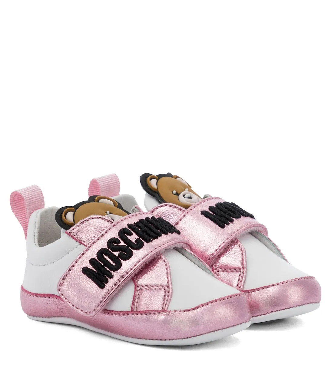 Moschino children's leather sneakers, white