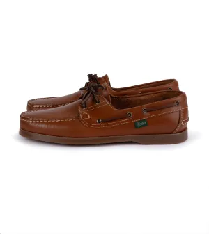 Paraboot Barth Leather Boat Shoe: Whiskey