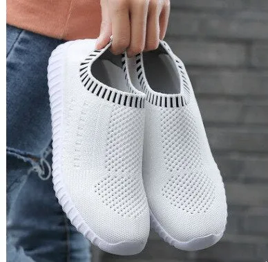 Rimocy  New Breathable Mesh Sneakers Women Flats Lightweight Non-slip Sports Shoes Ladies Comfortable Soft Sole Casual Shoes