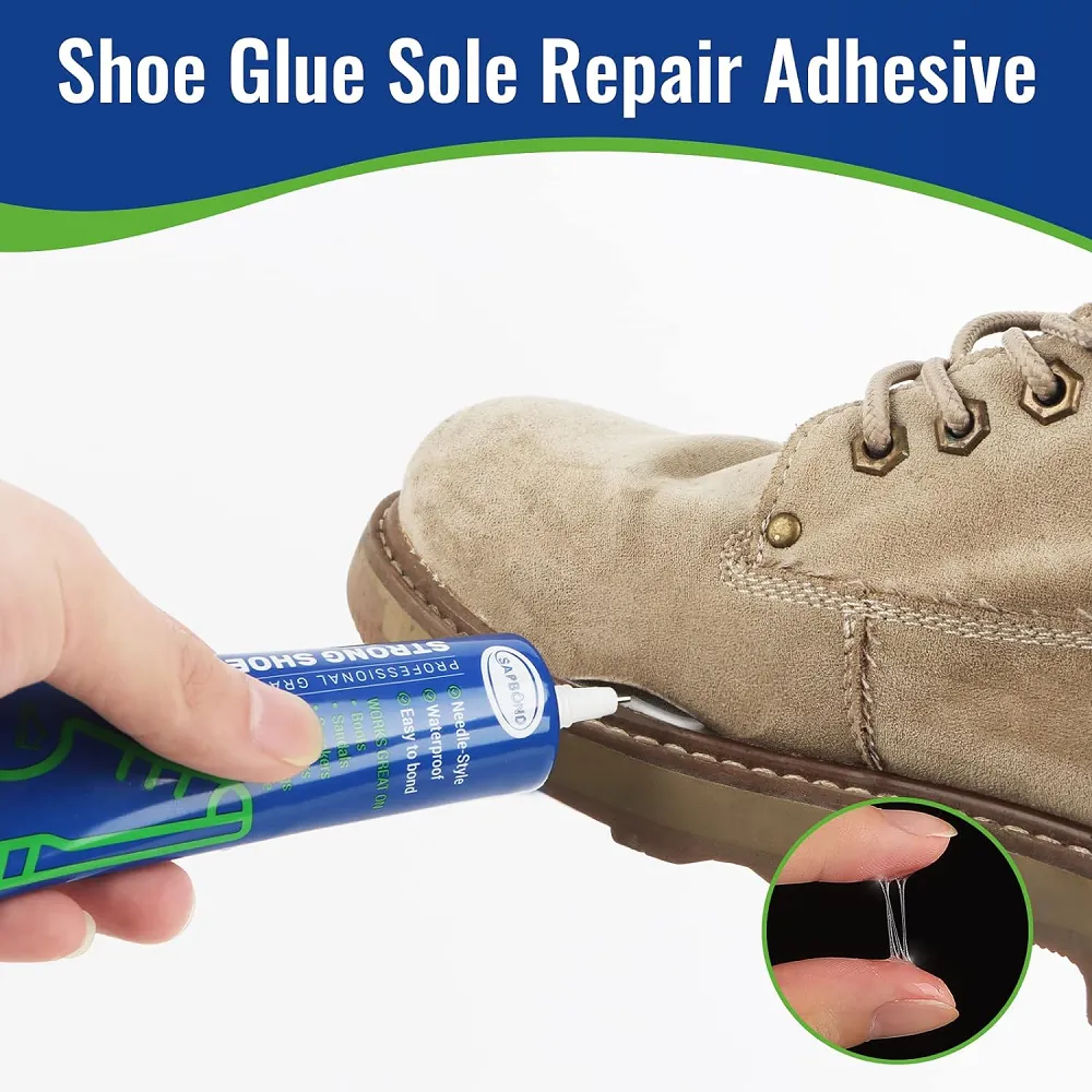 Sapbond Shoe Glue | Slow Dry Sole Repair Adhesive |Professional Grade Strong Waterproof Clear Repair Glue