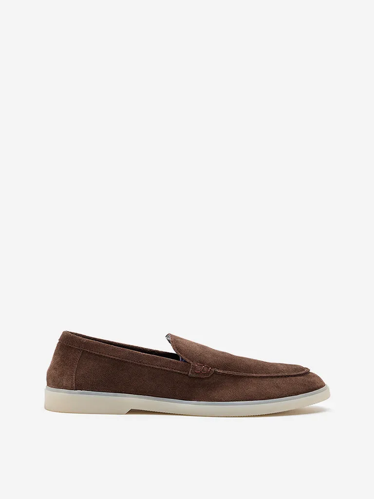 SOLEPLAY Dark Brown Suede Slip-On Shoes