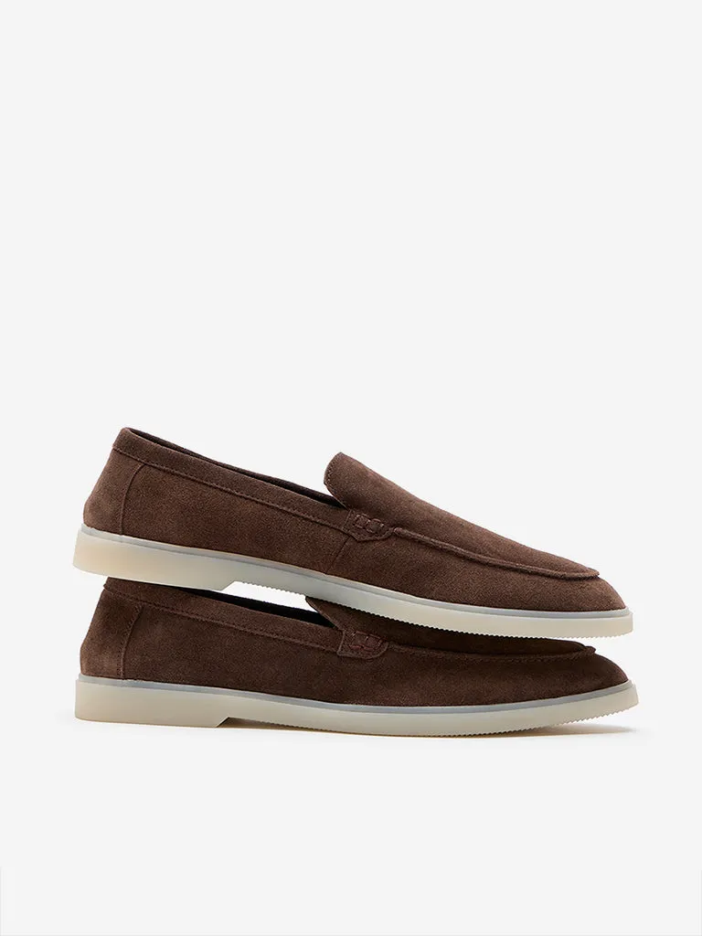 SOLEPLAY Dark Brown Suede Slip-On Shoes