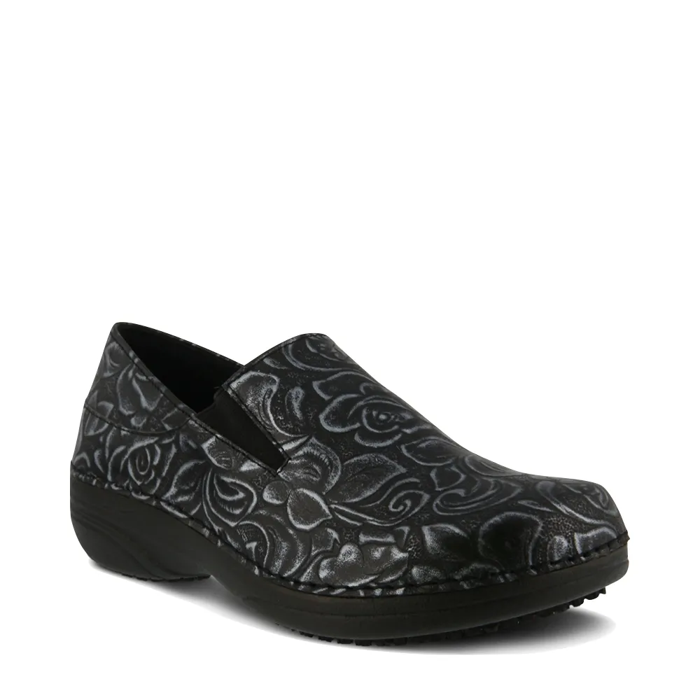 Spring Step Women's Manila Slip Resistant Slip On in Black