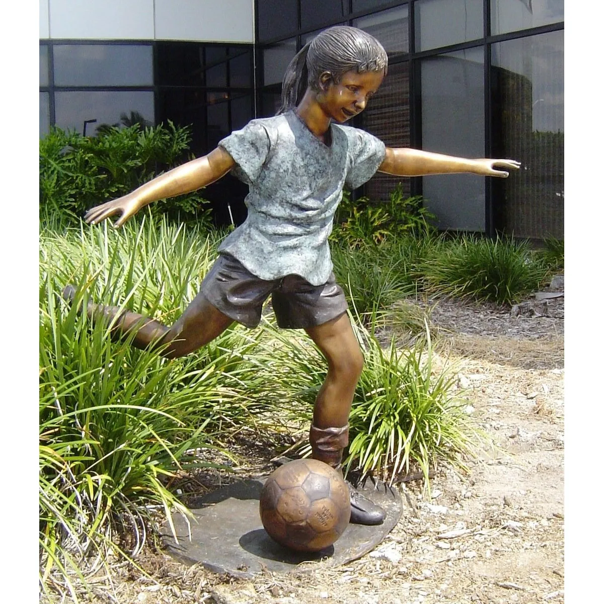 Star Kicker Soccer Statue