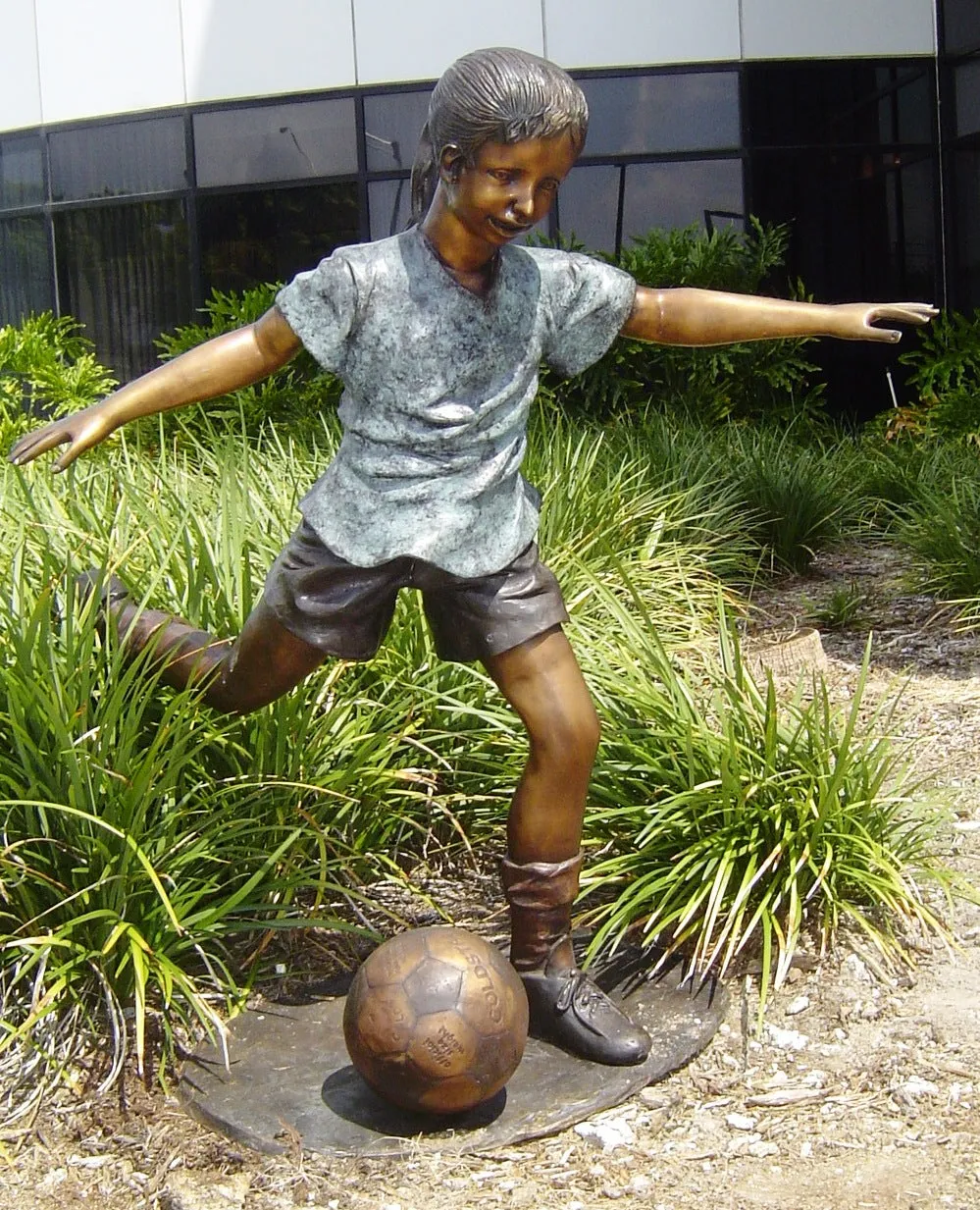 Star Kicker Soccer Statue