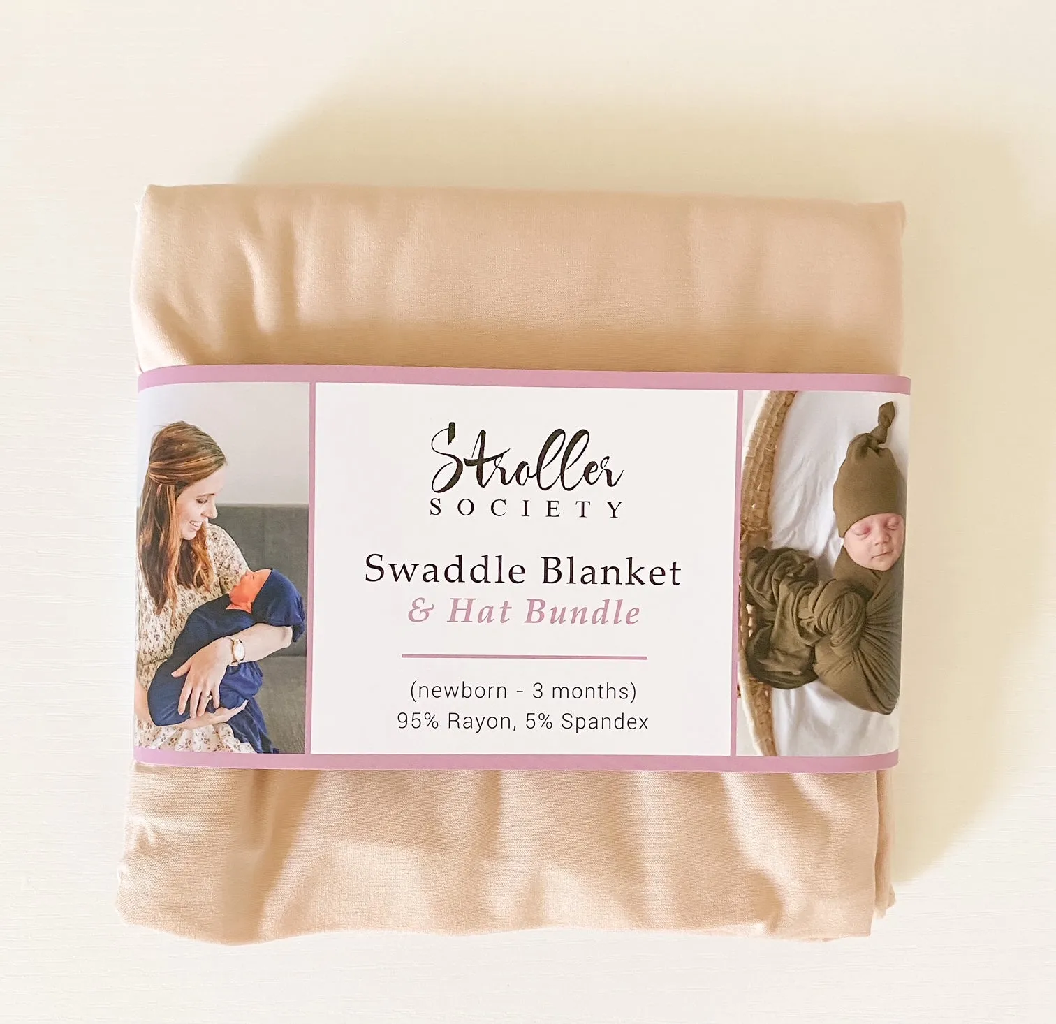 Stroller Society Swaddle Blanket Set - Sand