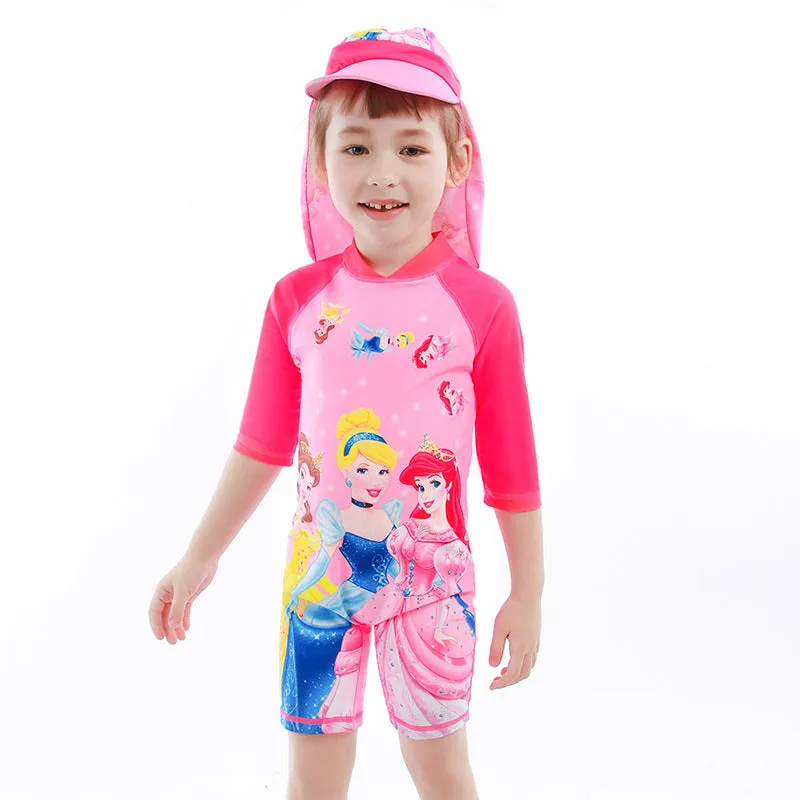 Swimsuit  Children's  Girl's One-Piece Swimming Suit 2-8 Years Old  Children's Clothing  Girl Princess