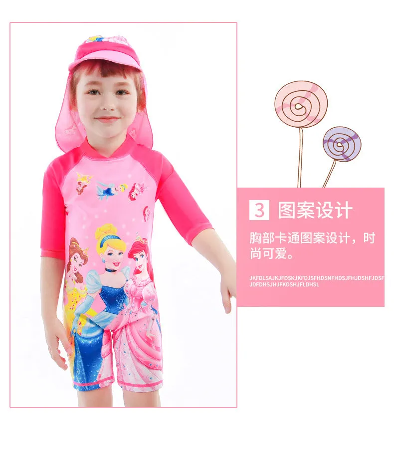 Swimsuit  Children's  Girl's One-Piece Swimming Suit 2-8 Years Old  Children's Clothing  Girl Princess