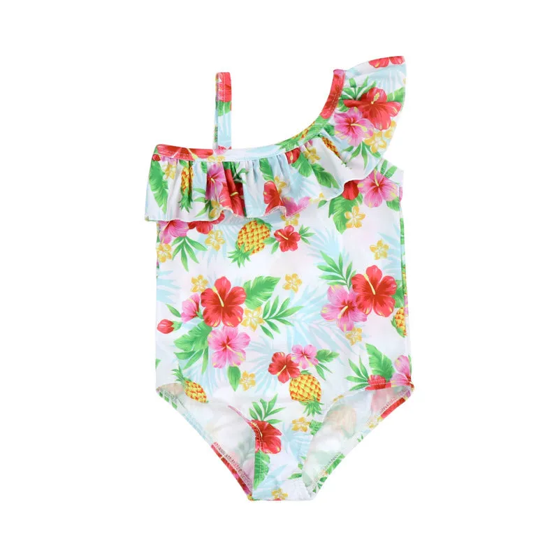 Swimsuit European  Infant Single-Shoulder Suspender for girls