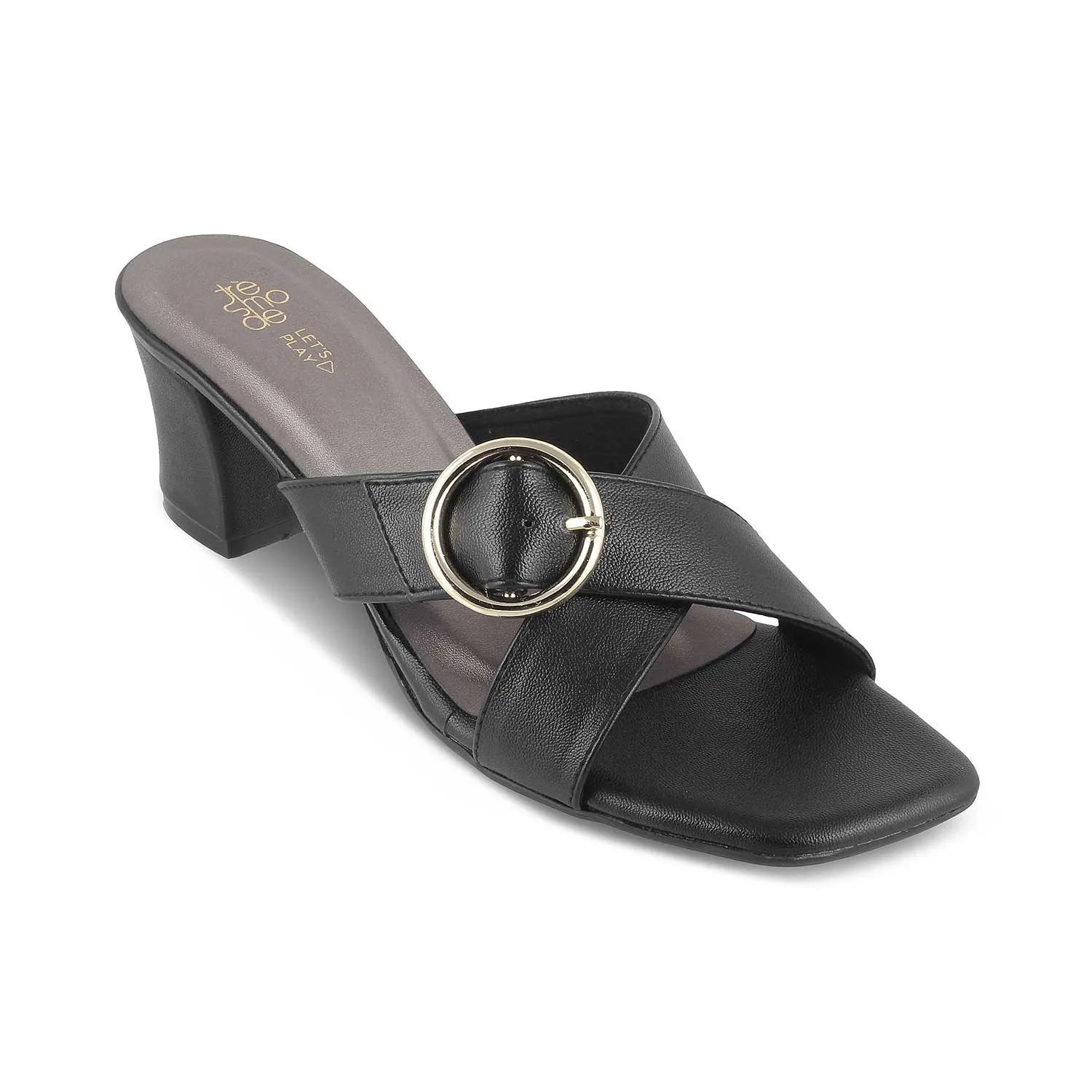 The Glide Black Women's Dress Block Heel Sandals Tresmode