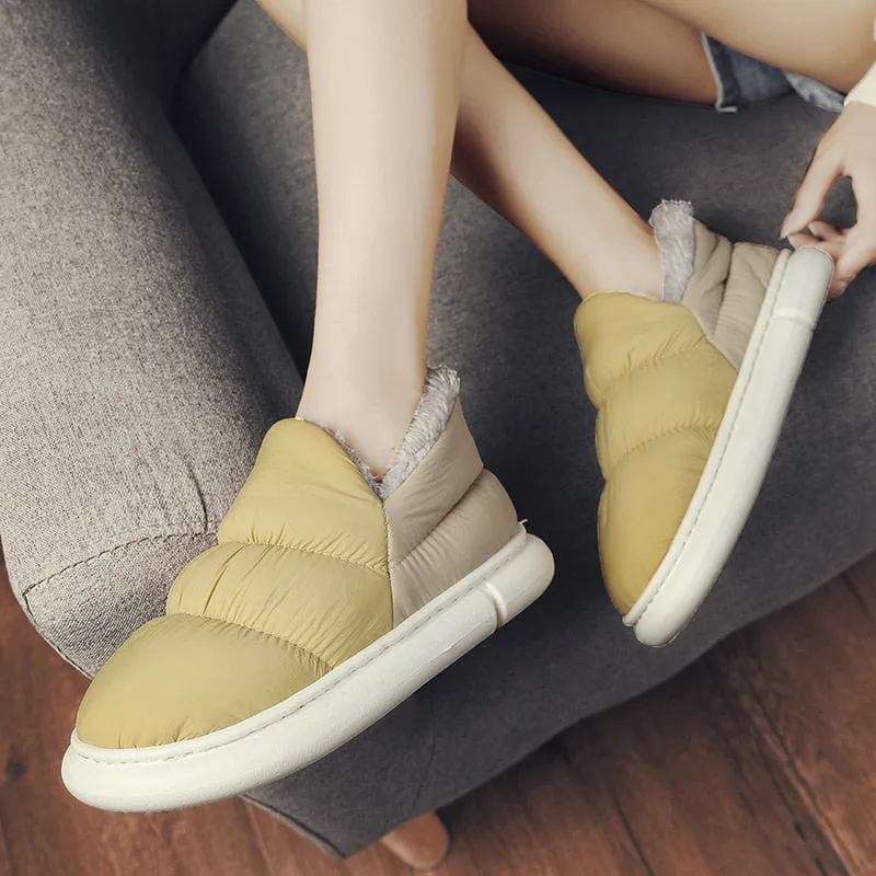 Waterproof Unisex Plush Slip-on Shoes