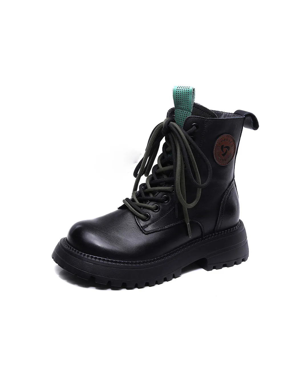 Winter Two Color Lace-up Martin Boots for Women