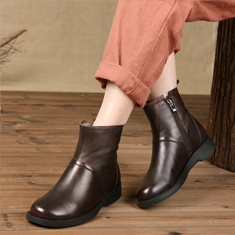 Women Handmade Plush Retro Boots| Gift Shoes