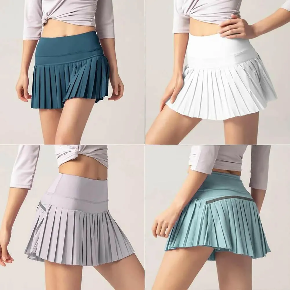 Women Sports Tennis Skirts Golf Skirt Fitness Shorts High Waist