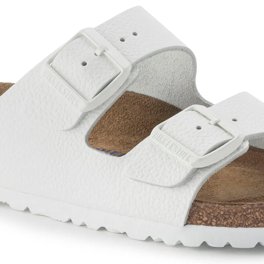 Women's Birkenstock Arizona Soft Footbed Leather 1024952 Color:  White