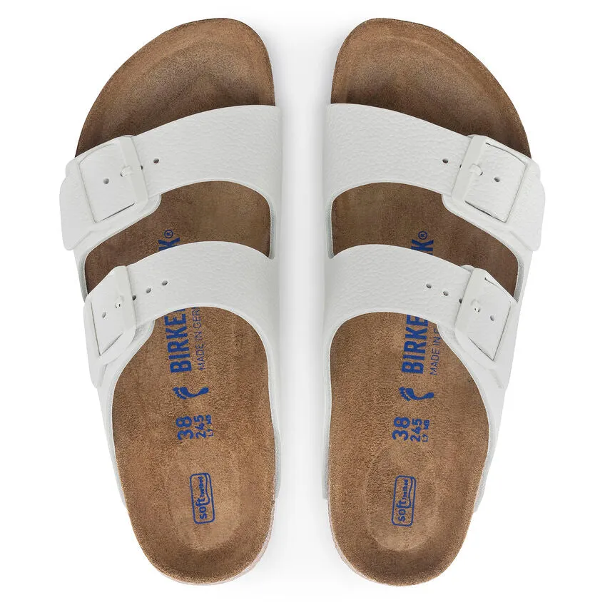 Women's Birkenstock Arizona Soft Footbed Leather 1024952 Color:  White