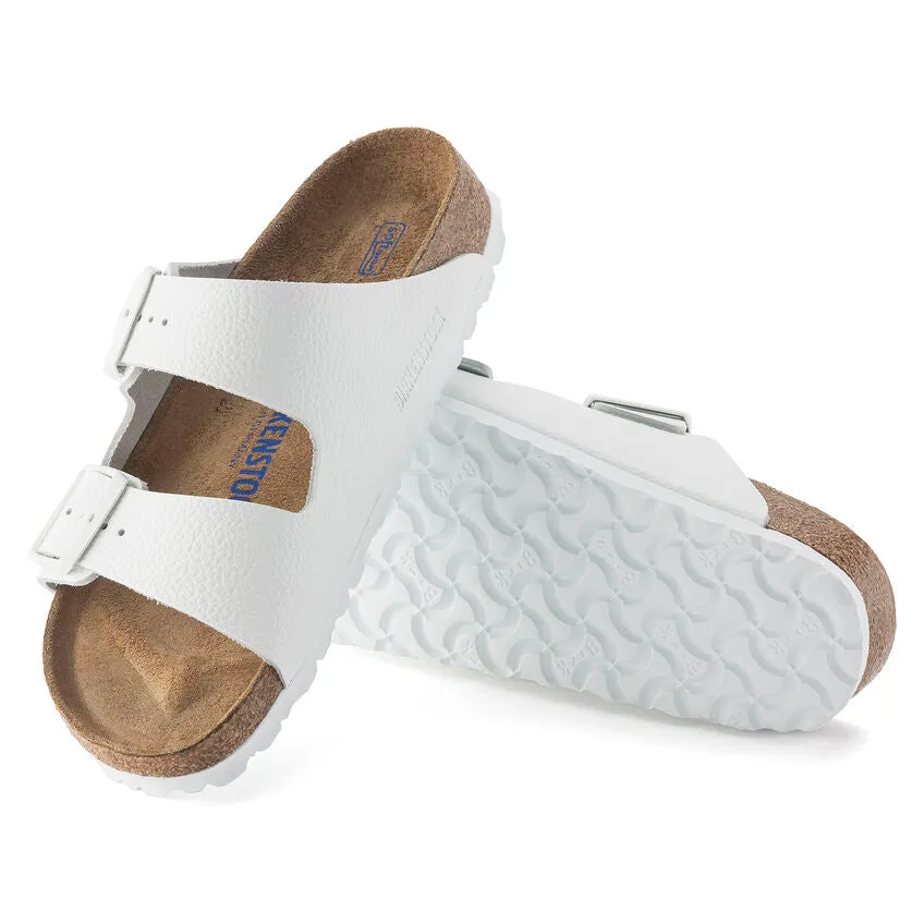 Women's Birkenstock Arizona Soft Footbed Leather 1024952 Color:  White