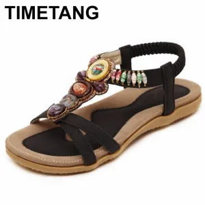 Women's Bohemian Style Designer Beaded Summer Beach Sandals