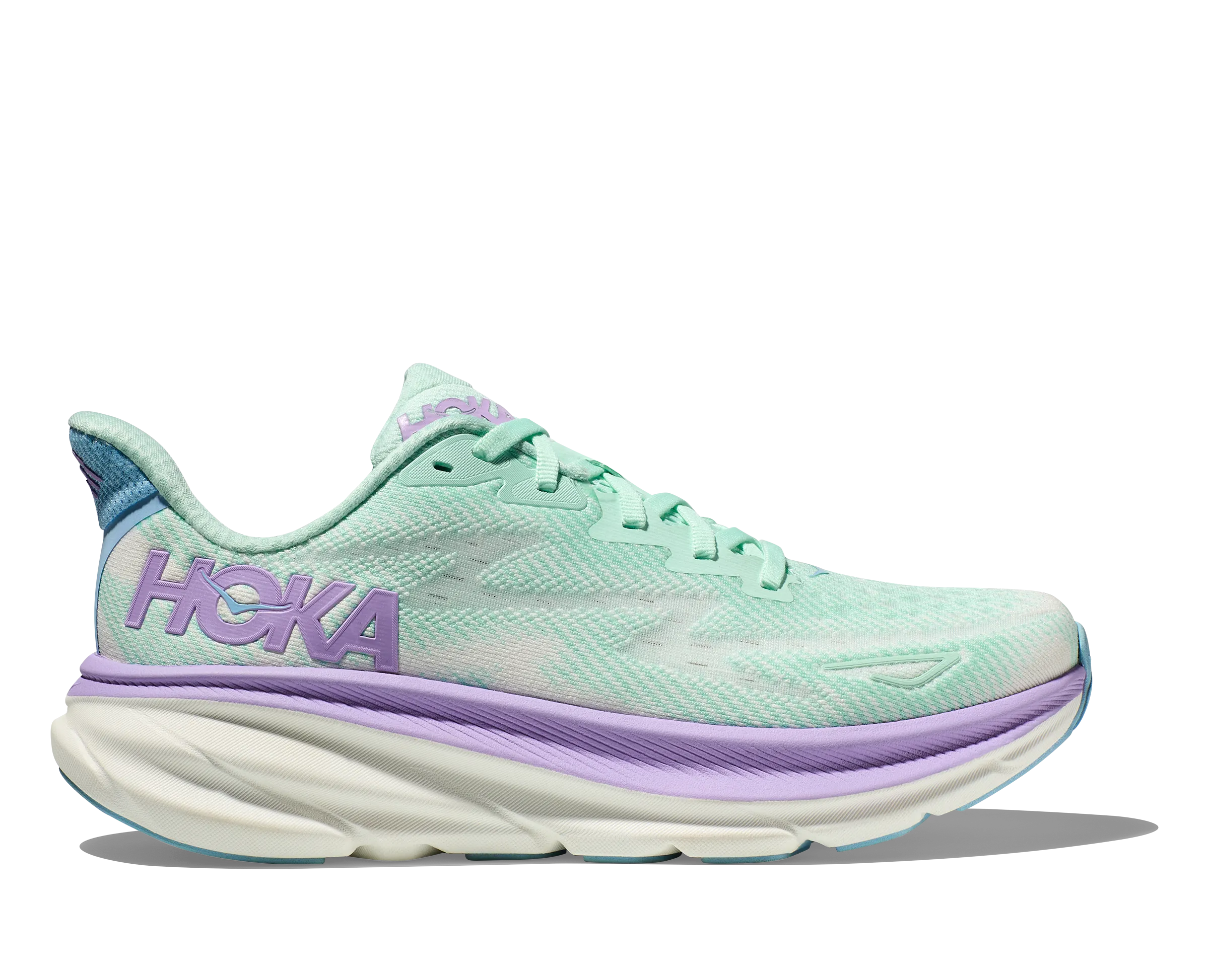 Women's Hoka Clifton 9 Color: Sunlit Ocean/Lilac Mist