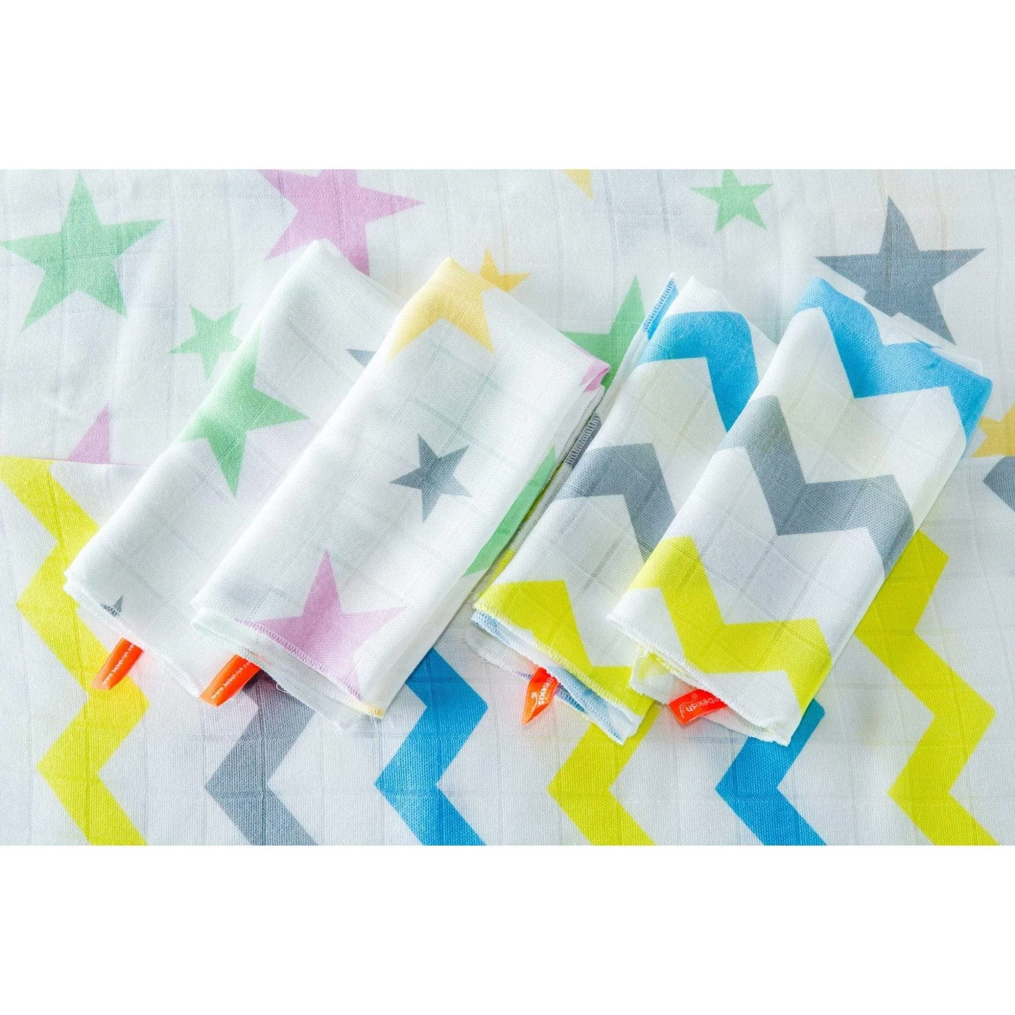 Zaggy Star Twin Pack Bamboo Muslin Cloth -120cmx120cm